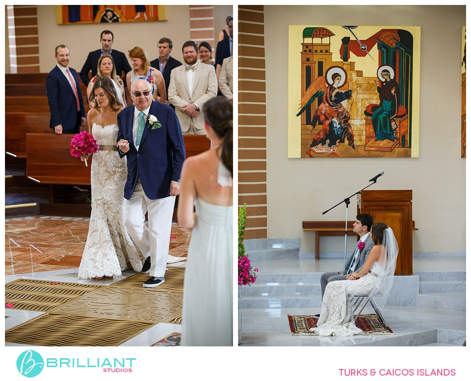 Katie And Pk'S Wedding - Formal, Family And Fun. 36 Catholic wedding at the church on providenciales