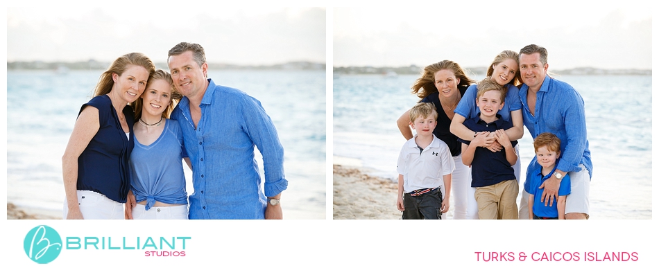 family photo session on grace bay beach 