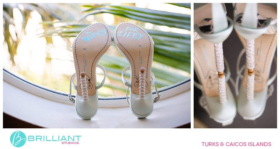 wedding shoes in the Turks and Caicos Islands