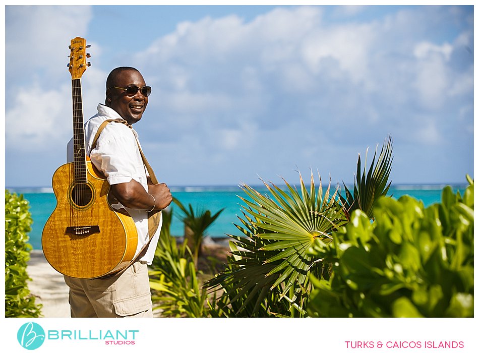 Musician on Whitby Beach North Caicos