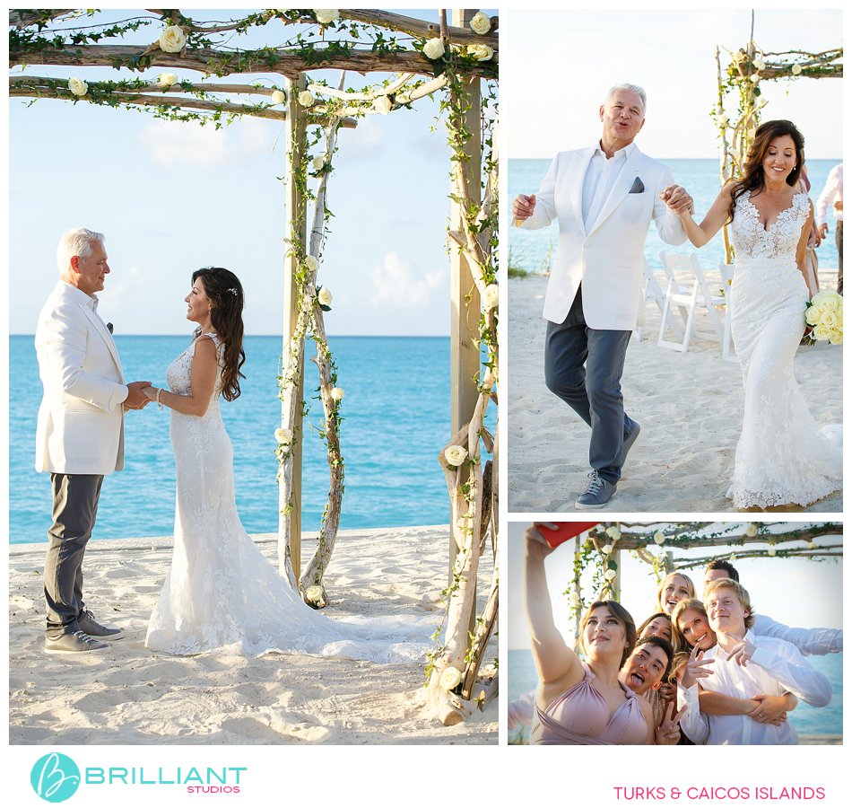 bride and groom got married in Turks and Caicos