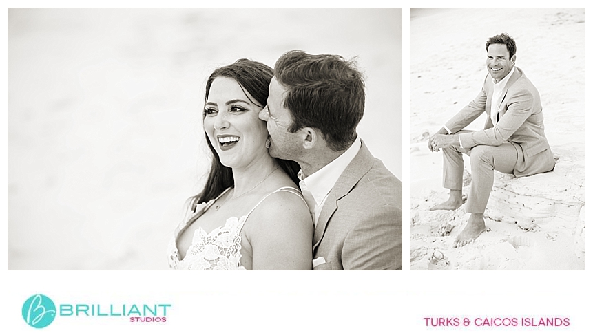 bride and groom during a turks and caicos wedding 