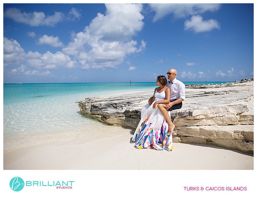 bride and groom during a turks and caicos trash the dress