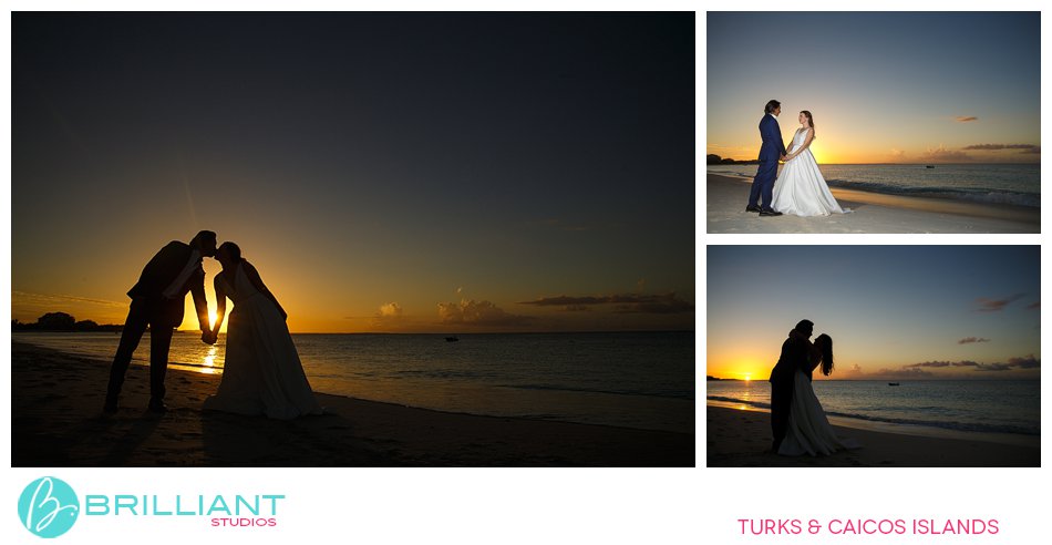 Turks and Caicos sunset wedding 